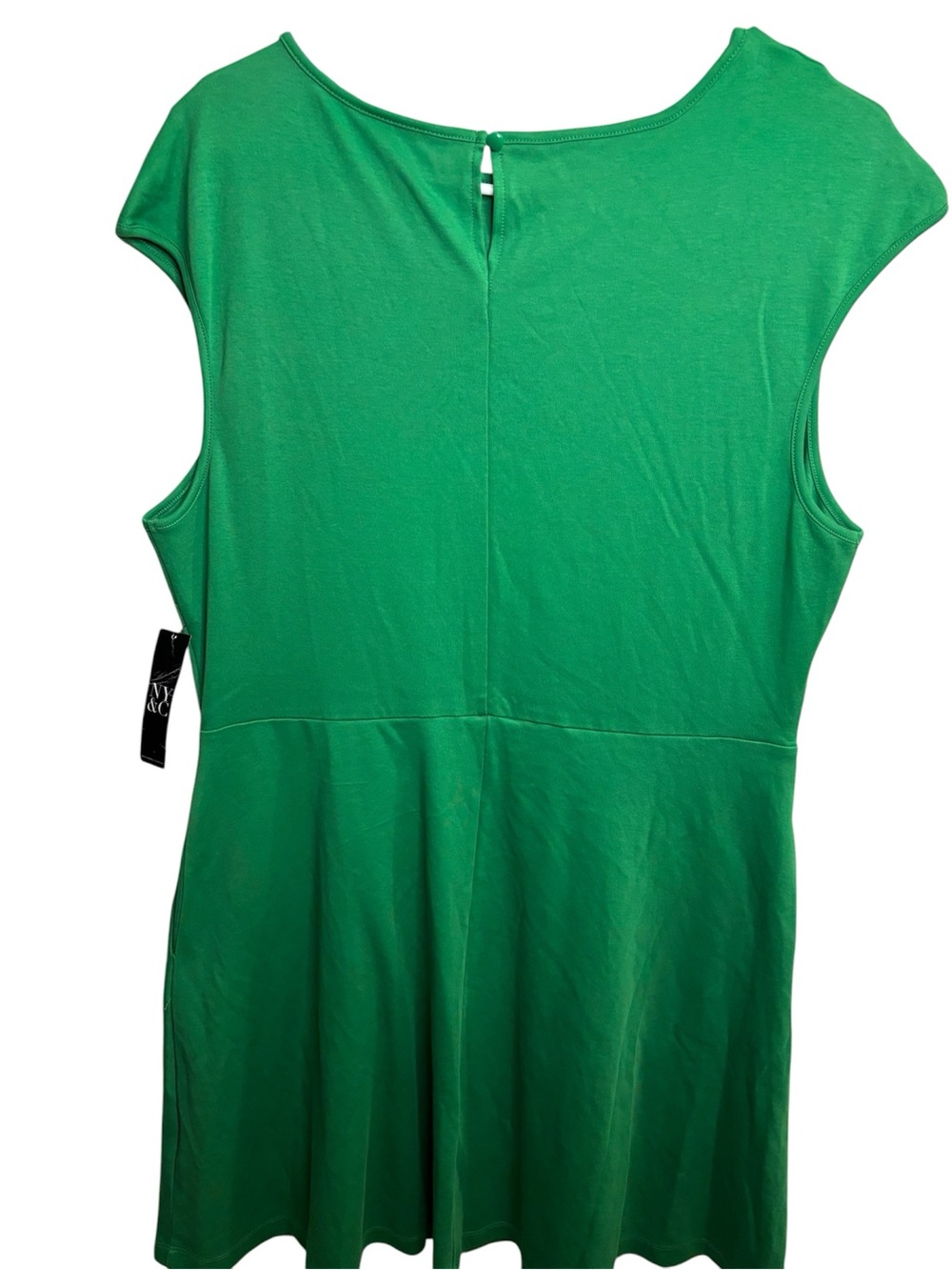 New York & Company Green Button Detail Dress - Picture 4 of 6